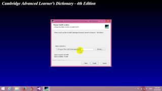 Cambridge Dictionary Setting up