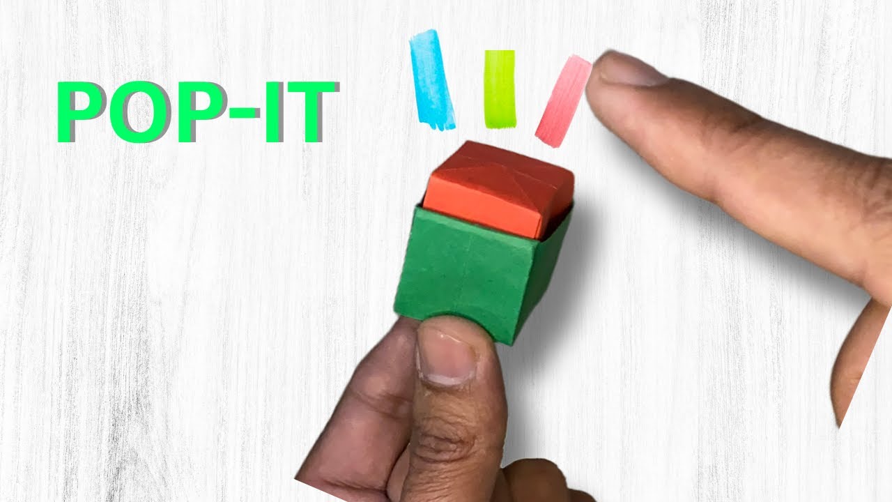 How to Make a Paper Pop-It Antistress Toy 🟢 | Easy DIY Paper Fidget
