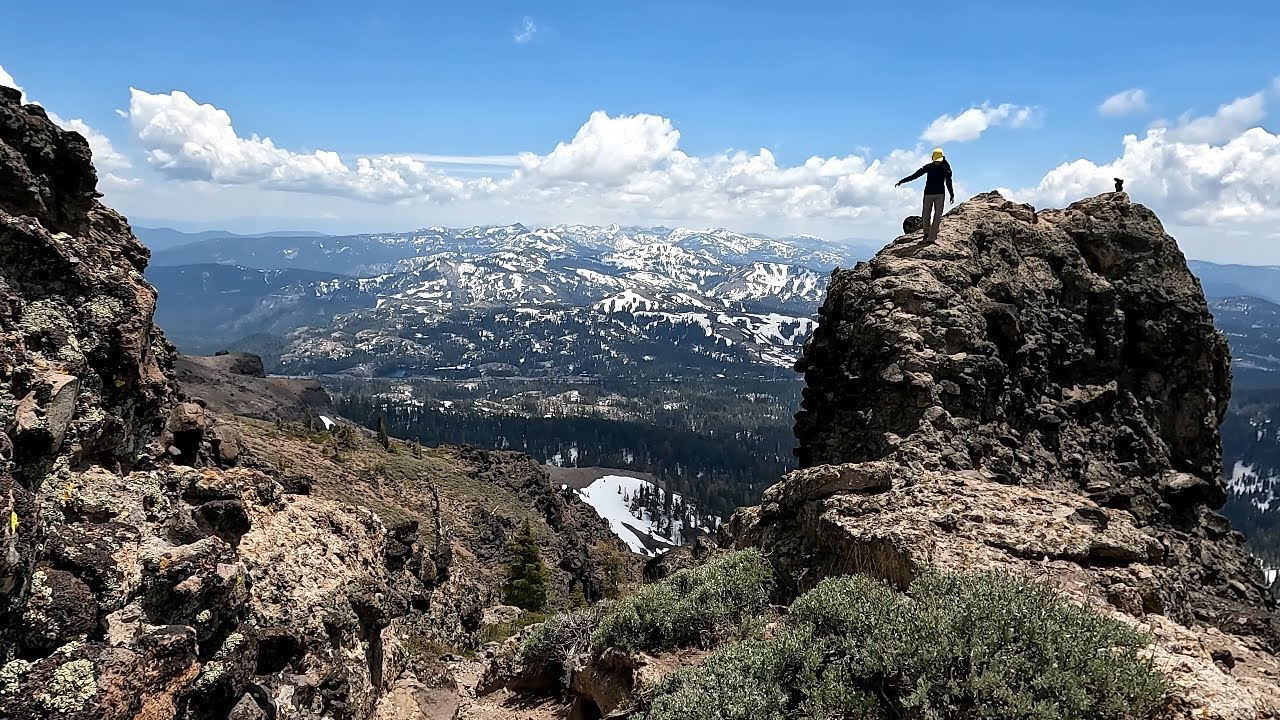 [4K] Peak to Peak| Hiking Basin Peak and Castle Peak| Tahoe National Forest| 24 JUNE 2023