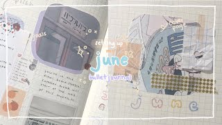june 2021 bullet journal set up: soft pastels, scrapbook, cute washi tapes and binder charms screenshot 1