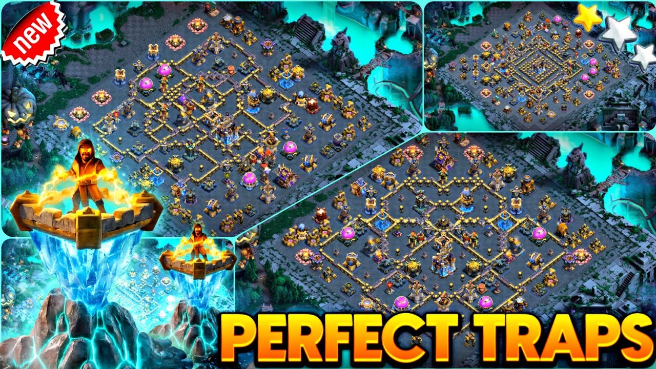 PERFECT TRAPS BEST TH18 BASE LINK| TH18 NEW ANTI 2 STAR BASE LINK| TH18 TROPHY PUSHING BASE LINK 