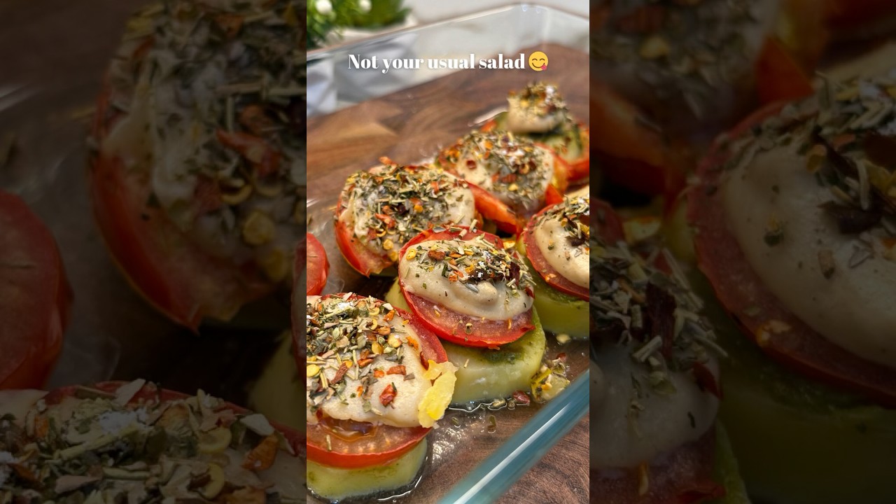 Baked Potato Tomato Bites | Healthy Cheesy Salad  