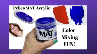 Acrylic Color Mixing Pebeo Mat Fluid - Magenta Red And Ultramarine Blue Fast & Fun