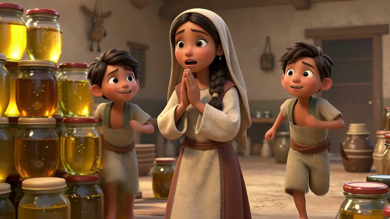 🎶Elisha and the Widow’s Oil🎶 Bible Song-Story for all Family🎶 God’s Miracles Never End🌈God Provides!