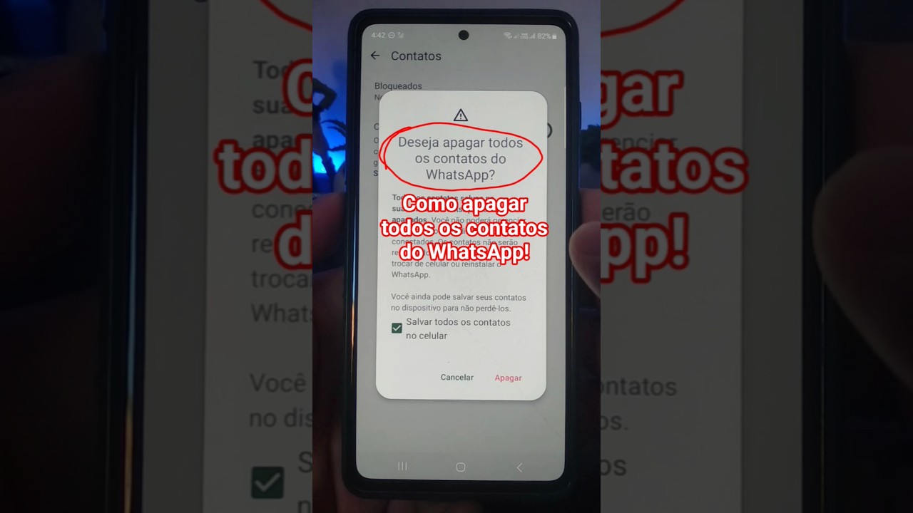 Como apagar todos os contatos do WhatsApp | Nova atualização