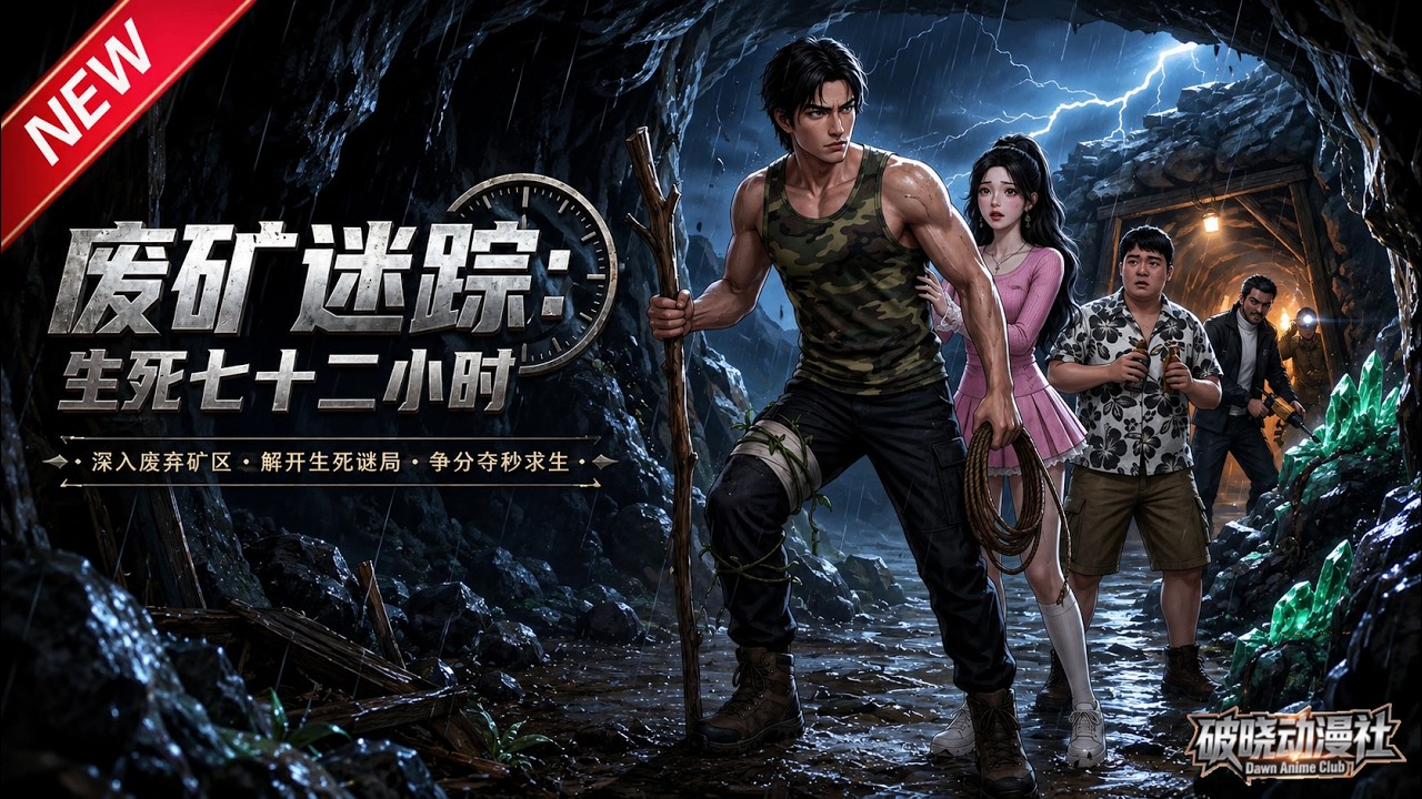 MULTISUB📢新番上线《废矿迷踪：生死七十二小时》第1~51集丨生存竞赛遇暴雨险境，领队对抗盗矿恶徒，拼死拦截爆破守护山下村落！#最新漫剧 #破晓动漫社