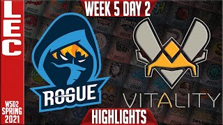 RGE vs VIT Highlights | LEC Spring 2021 W5D2 | Rogue vs Team Vitality