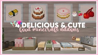 🥯 4 Delicious & Cute Food Minecraft PE Addons ♡ screenshot 4