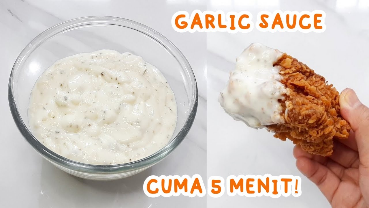 RESEP SAUS GARLIC (GARLIC SAUCE/GARLIC MAYO) GAK NYAMPE 5 MENIT!