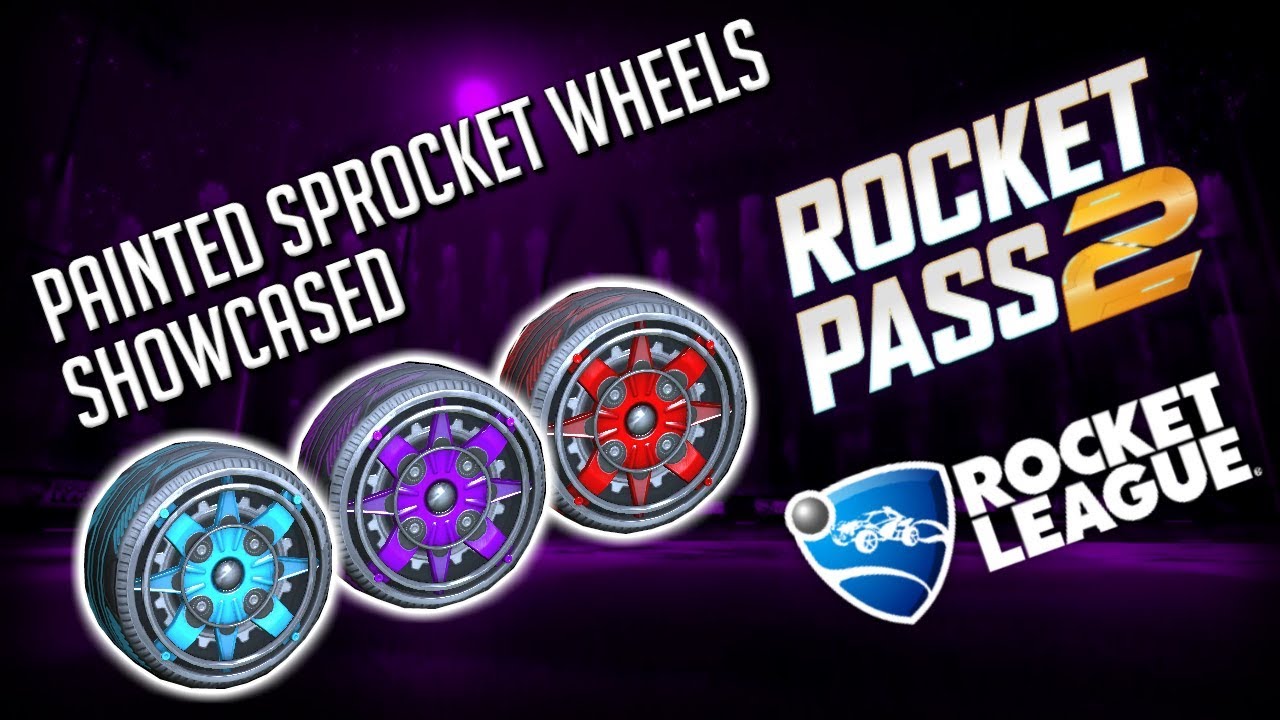 PAINTED SPROCKET WHEELS SHOWCASED FROM ROCKET PASS 2 | Rocket League Item Showcases