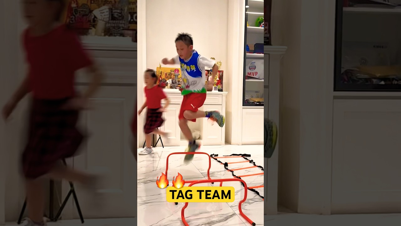 TAG TEAM 🏃‍♂️🏃‍♀️💨 PARTNER AGILITY DRILL 🔥 TEAMWORK 