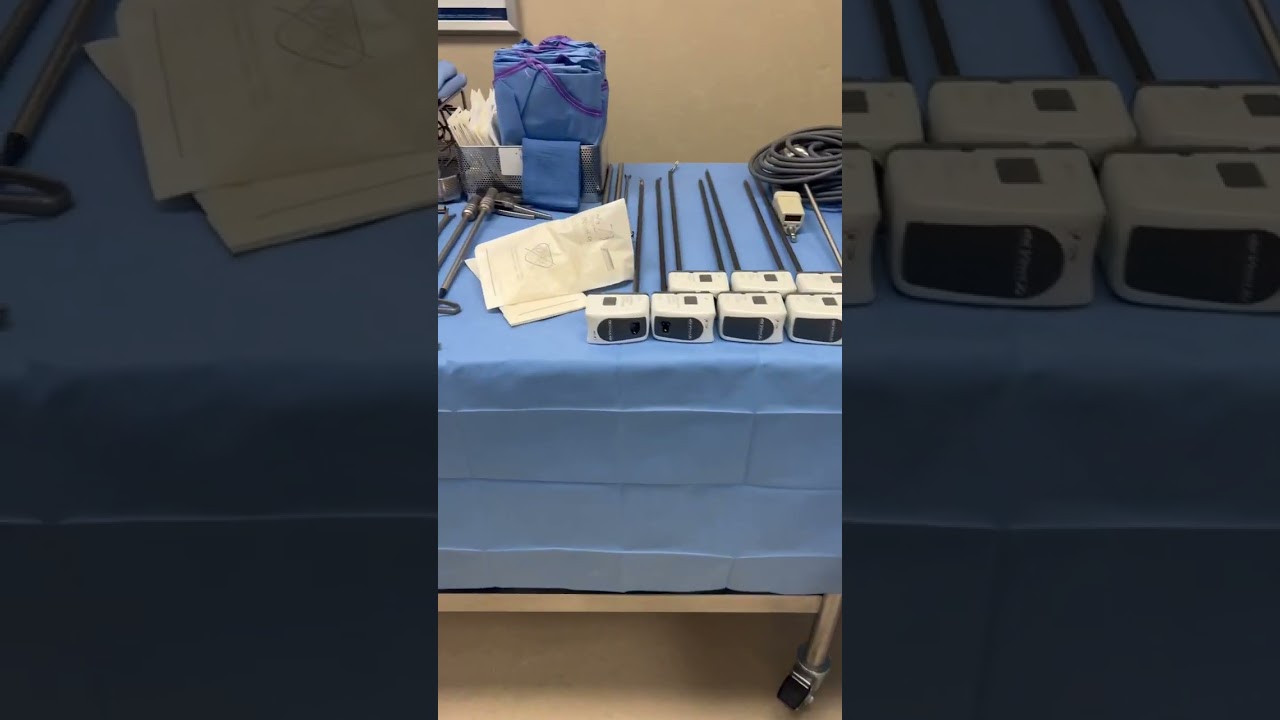 Da Vinci robotic prostatectomy setup