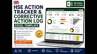 How to Track HSE Actions in Excel | Safety Action Tracker Demo