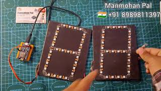 How to make 2 digit Seven Segment Scoreboard using pixel LED strip by Manmohan Pal