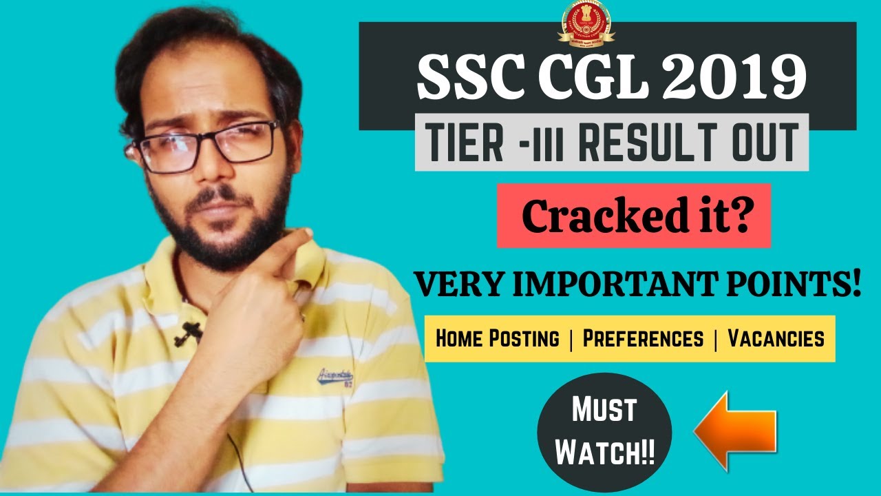 SSC CGL 2019 TIER 3 RESULT OUT! | What to do next? Very Important Points for Successful Candidates