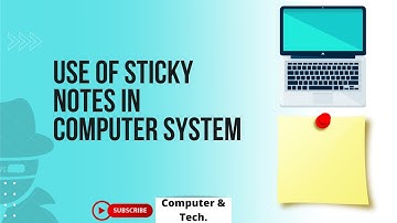 Use of Sticky Notes in Laptop or Computer. Urdu || Hindi