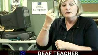 Deaf student teacher