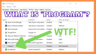 What is "Program" in Startup screenshot 5
