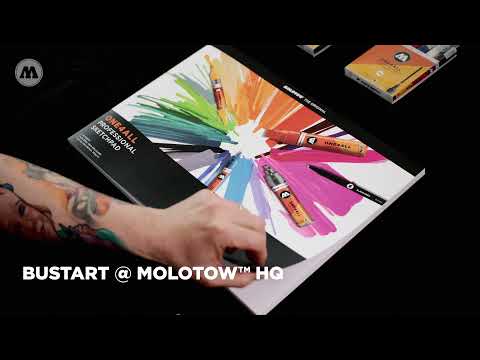 ART OF BUST painting with the MOLOTOW ONE4ALL Markers on ONE4ALL A3 Sketchpad!