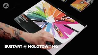 ART OF BUST painting with the MOLOTOW ONE4ALL Markers on ONE4ALL A3 Sketchpad!