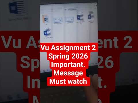 Vu Assignment 2 Solution2026 Important Message