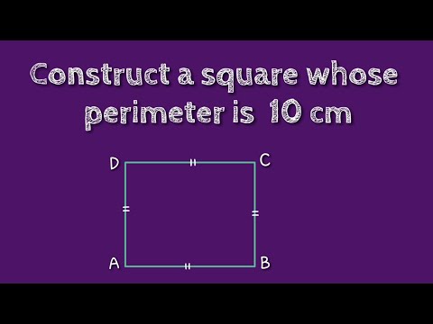 How to construct a square whose perimeter is 10 cm.@SHSIRCLASSES.