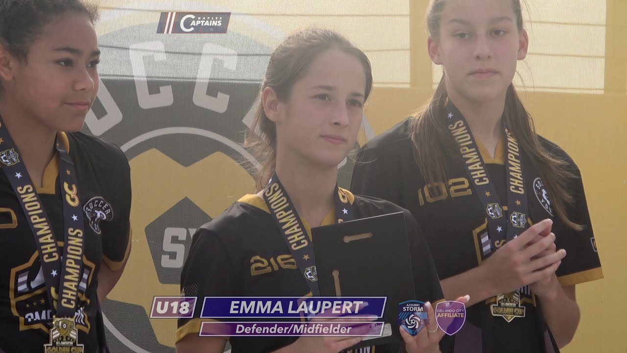 EMMA LAUPERT Award Winner LOCKDOWN DEFENDER All American Soccer Youth FC Naples Captains