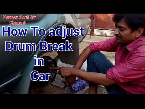 How to Adjust Drum break in Car//कार में ड्रम ब्रेक की सेटिंग कैसे करे #drumbreak #car #carbrake