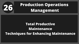 Maintenance Costs LSM733 LECTURE 26