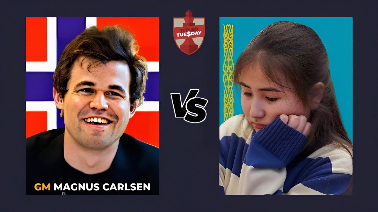 Magnus Carlsen vs Zarina Nurgaliyeva | Titled Tuesday | chesscom