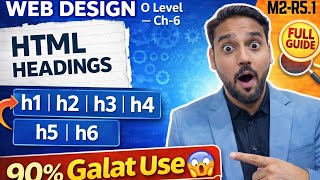 HTML Headings h1 to h6 🤯 90% Log Galat Use Karte Hain! (Hindi Tutorial) #html