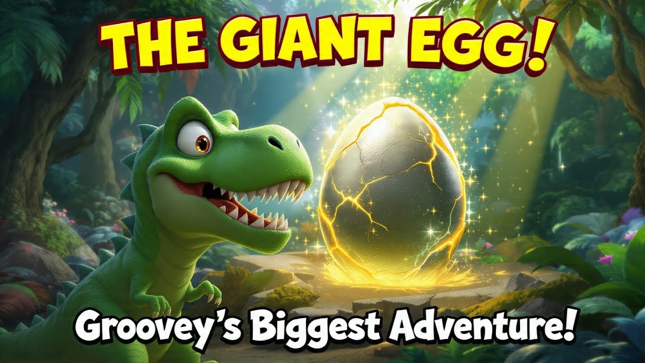 "Groovey and the Giant Egg – A Dinosaur Adventure You Can’t Miss! 🦖