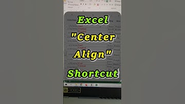 Excel Shortcut: Center Align Cells ⌨️📊 #shorts #exceltips #computer #msexcel