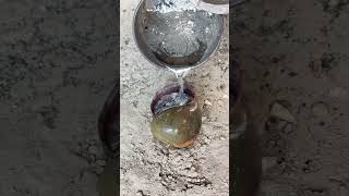 Handmade aluminum snail shell art 🐌 #art #metalcasting #shorts #viralvideo