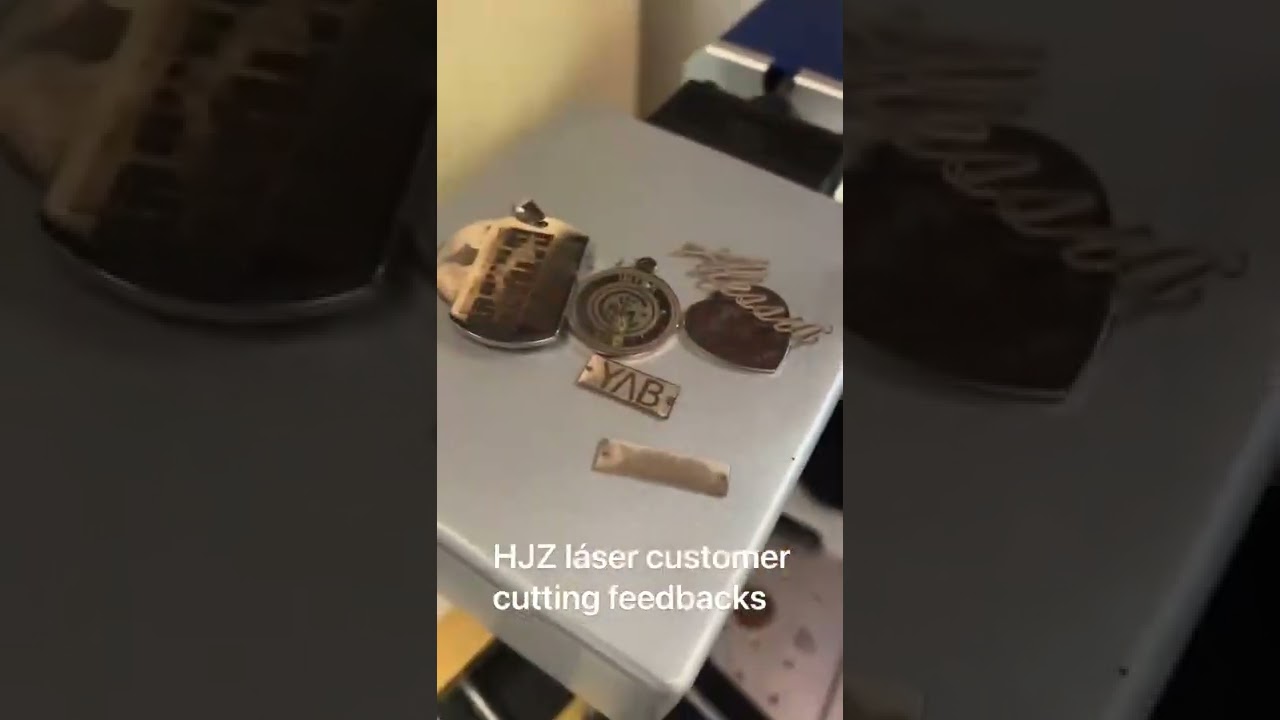 HJZ 50W fiber laser marking machine cut on metal