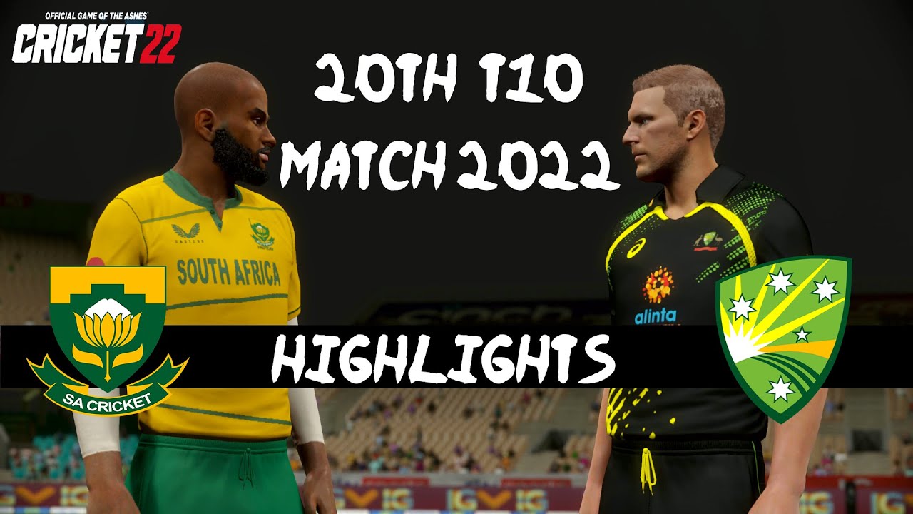 South Africa vs Australia T10 Cup 20th Match 2022 - Cricket 22 Gameplay 1080P 60FPS