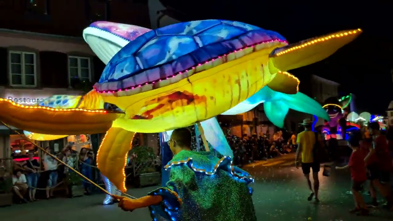 2025-08-09 - Sélestat - Corso de nuit - Animations entre les chars