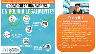 Procedimiento Y Requisitos Para Crear Empresa Srl En Bolivia 1Ra Parte