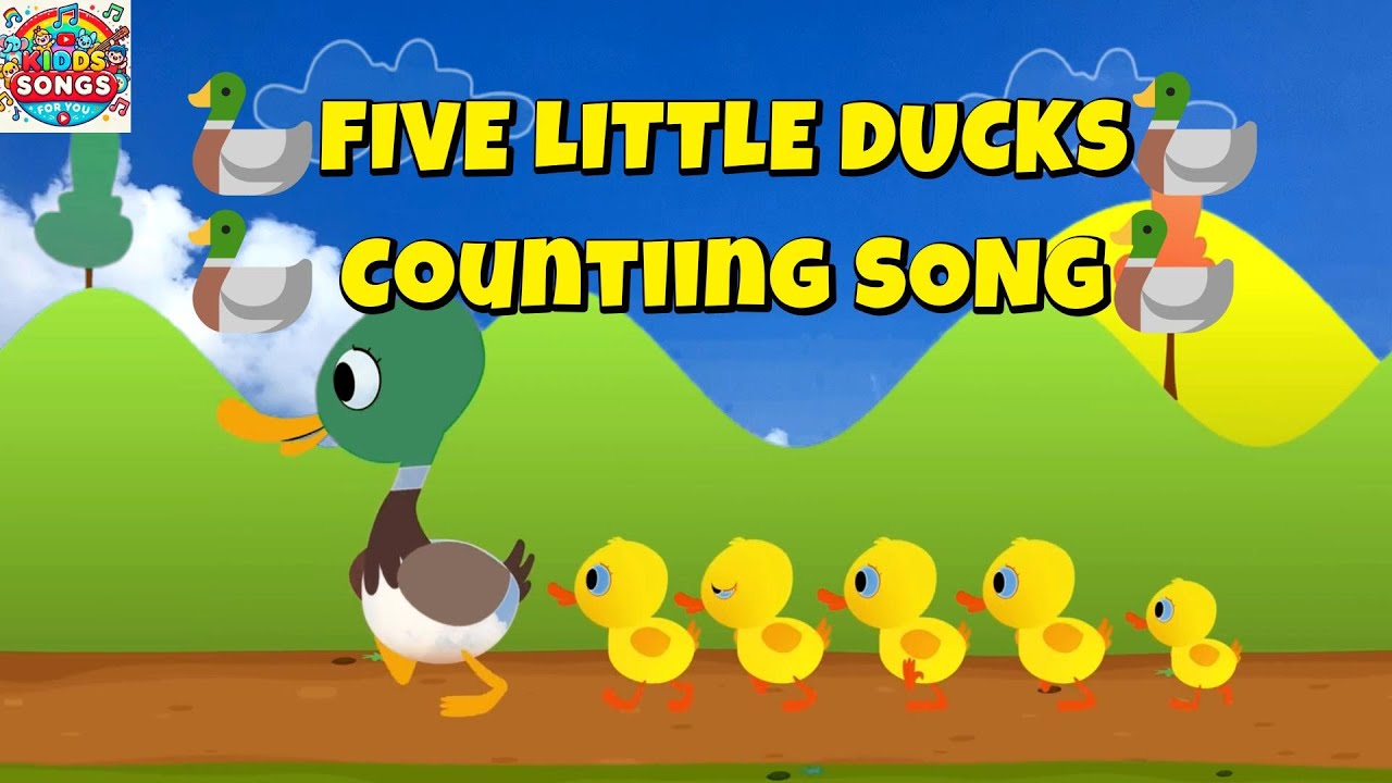 Counting Song 🦆Five Little Ducks🦆 | Super Kids Simple Songs for You
