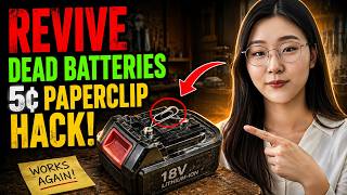 Revive Your Dying Power Tool Batteries Using This Simple 5 Cent Paperclip Jumper Trick