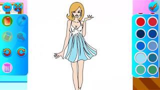 High School Story Princess Coloring Book Pages screenshot 1