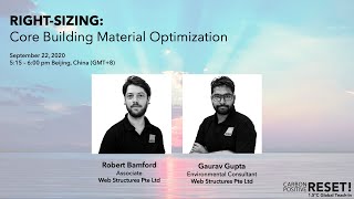 RIGHT-SIZING: Core Building Material Optimization // CarbonPositive RESET! 1.5ºC Global Teach-In