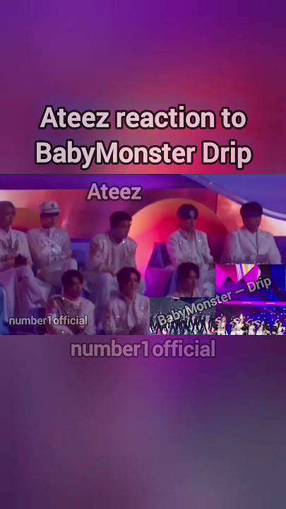 Ateez reaction to BabyMonster Drip 🔥🔥🔥 #kpop #babymonster #ateez #number1official #youtube #shorts