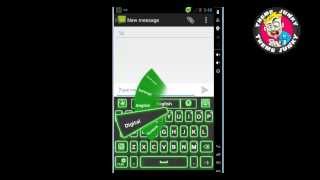 GO Keyboard Green Flame Theme screenshot 2