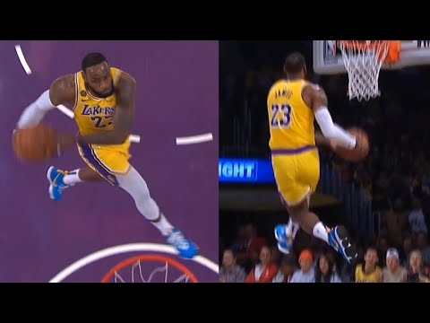 LeBron James Powerful Reverse Windmill Lakers Vs Rockets