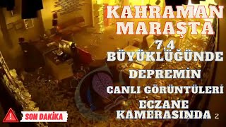 Kahramanmaraş ta Depremin Görüntüleri Bir Eczane Kamerasına Böyle Yansıdı