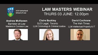 UCD Law Masters Webinar June 2021