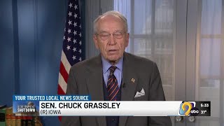 Grassley announces bailout plans for Iowa farmers amid tariffs and shutdown