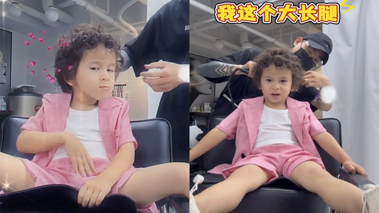 張拿鐵戀愛腦實錘！就爲漂亮小姐姐主動燙頭#達鐵姐弟的日常#燙頭#文化差異 #壹定要看到最後