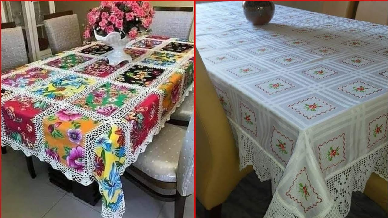 120 идей для прямоугольных скатертей, сочетающих вязаный крючком полотно и ткань #сделайсам #деко...